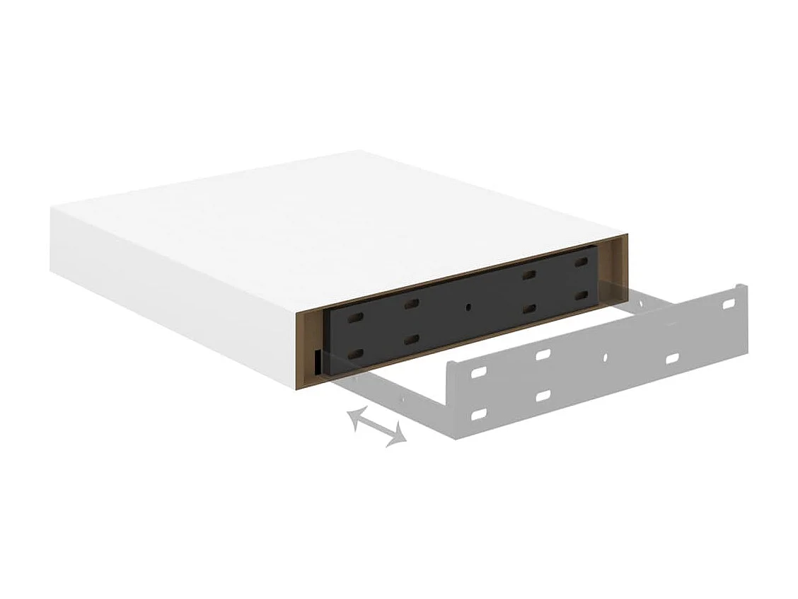 Étagères murales 4 pcs Chêne et blanc 23x23,5x3,8 MDF