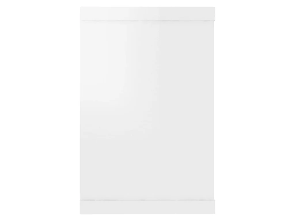 Étagères cube murales 2 pcs Blanc brillant 60x15x23