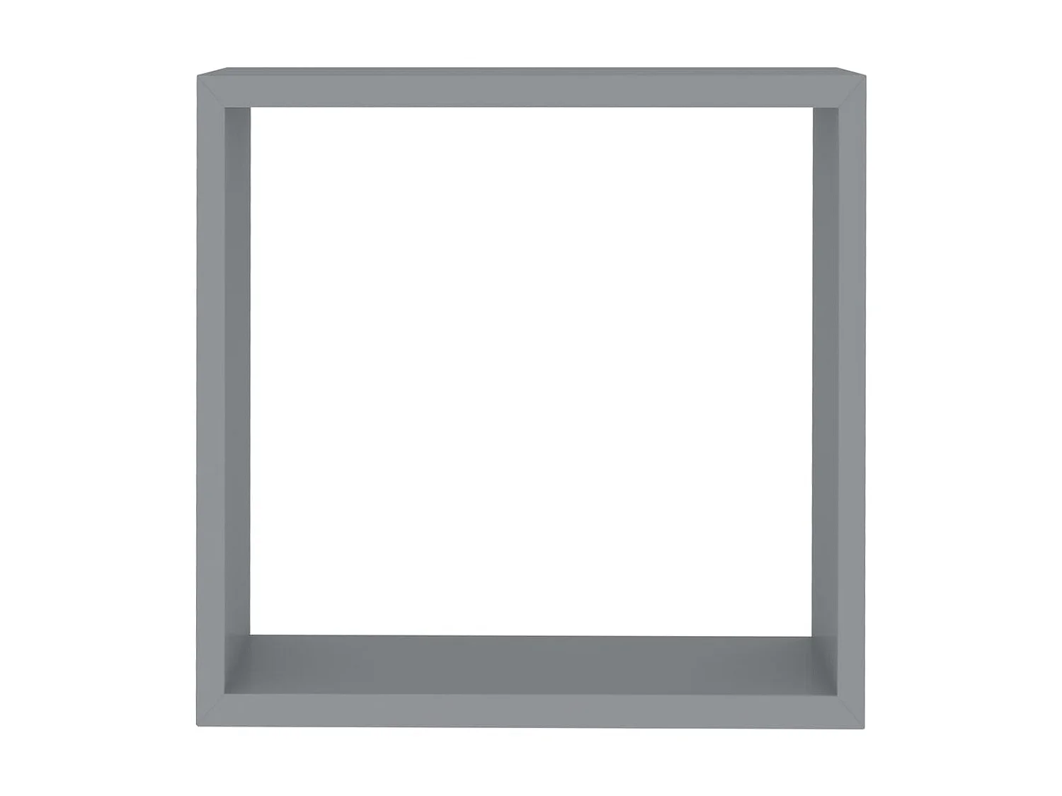 Étagères murales sous forme de cube 3 pcs Gris MDF