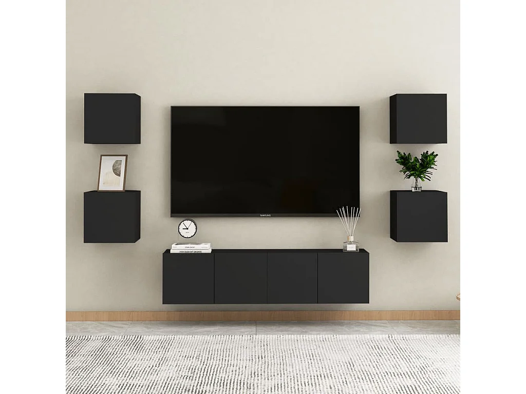 Étagère murale Noir 30,5x30x30