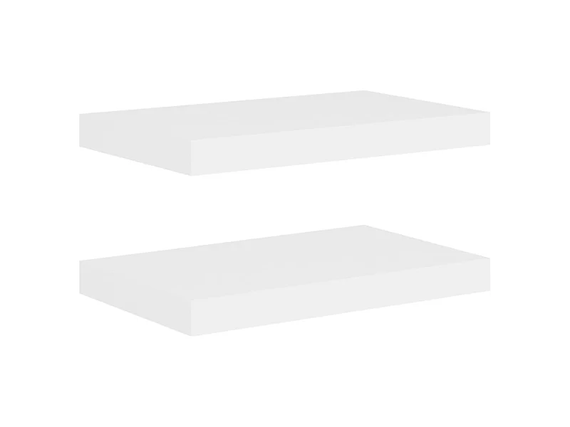 Étagères flottantes 2 pcs Chêne et blanc 40x23x3,8 MDF
