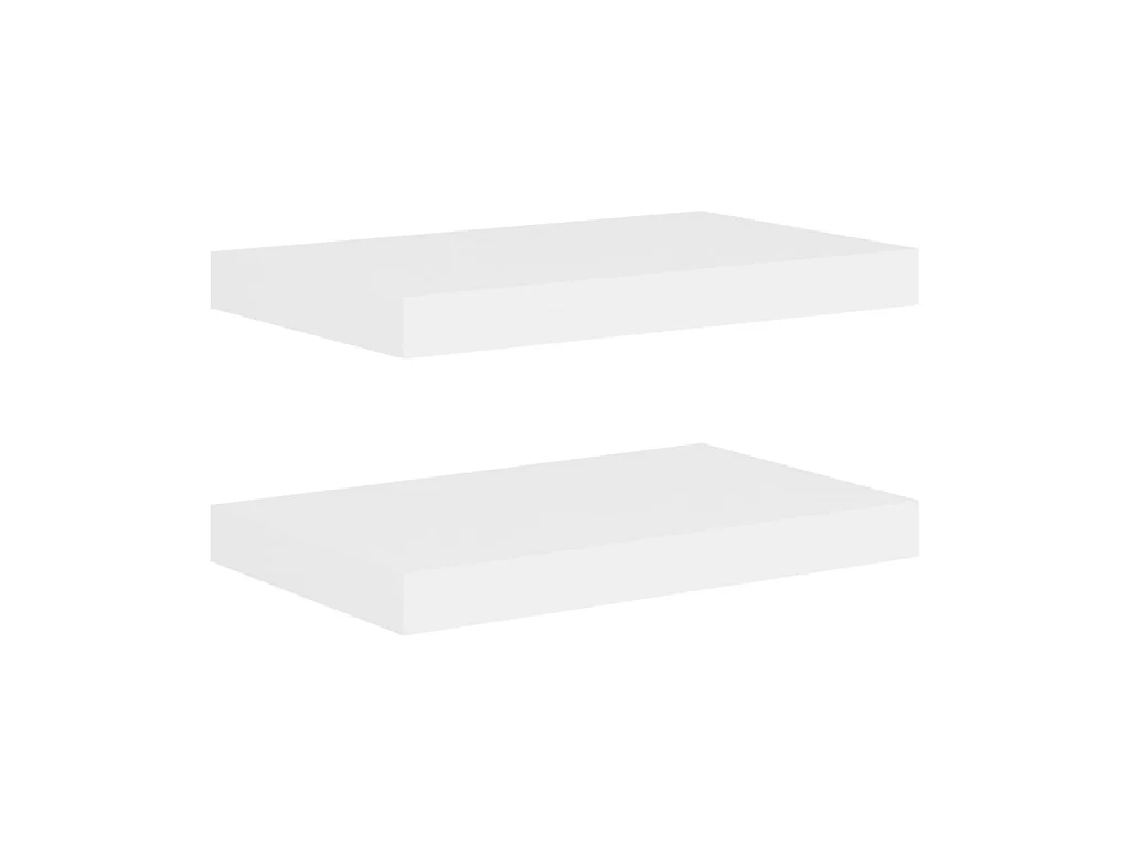Étagères flottantes 2 pcs Chêne et blanc 40x23x3,8 MDF
