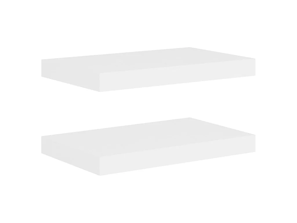 Étagères flottantes 2 pcs Chêne et blanc 40x23x3,8 MDF