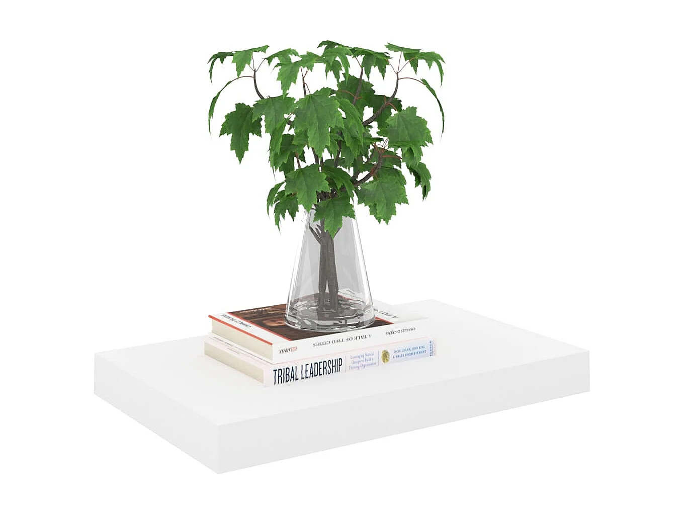 Étagères flottantes 2 pcs Chêne et blanc 40x23x3,8 MDF