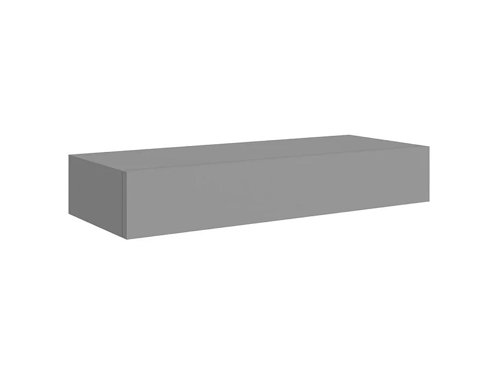 Étagère à tiroir murale Gris 60x23,5x10 MDF