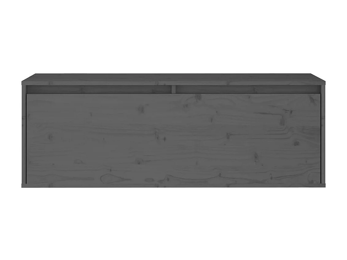 Armoire murale Gris 100x30x35 Bois de pin massif