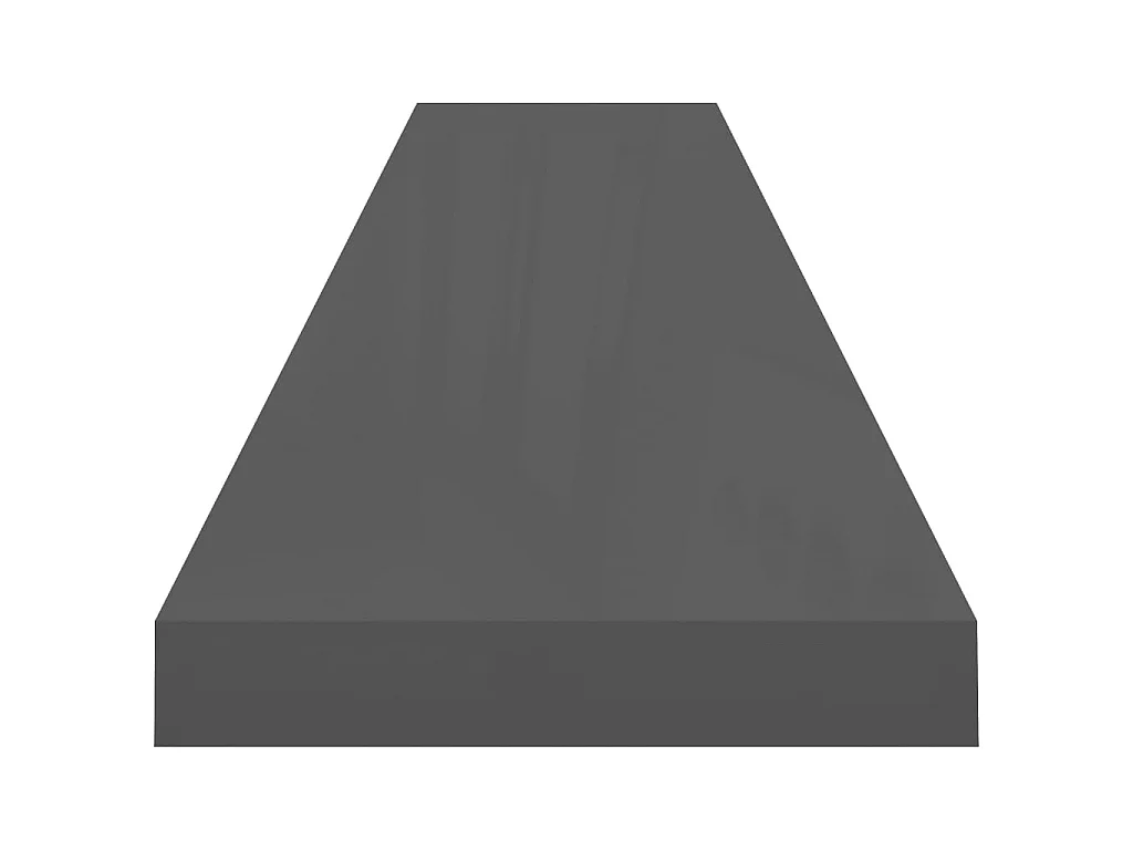 Étagère murale flottante 4 pcs Gris brillant 120x23,5x3,8 MDF