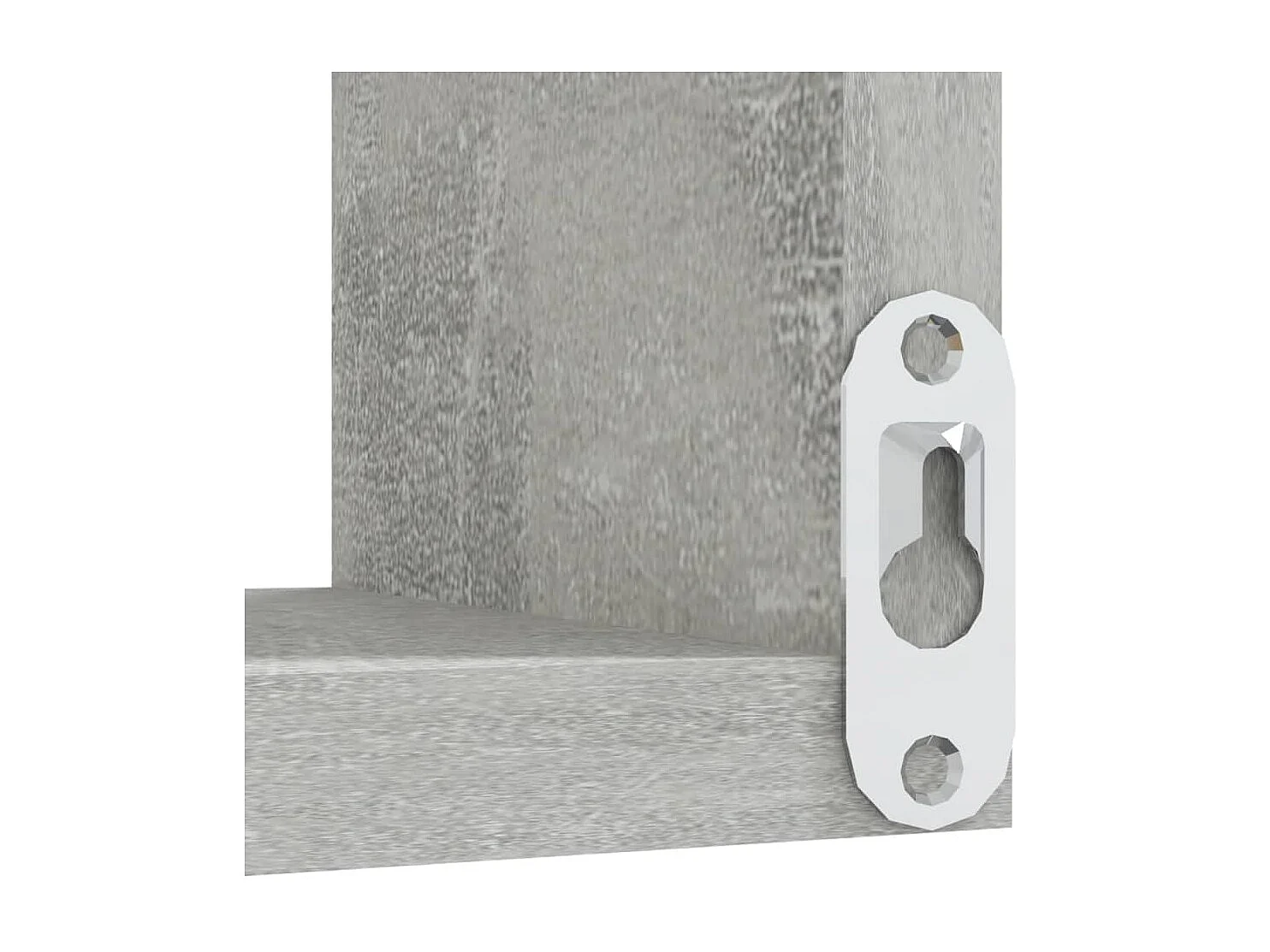 Étagère murale d'angle 2 pcs Gris béton 40x40x50