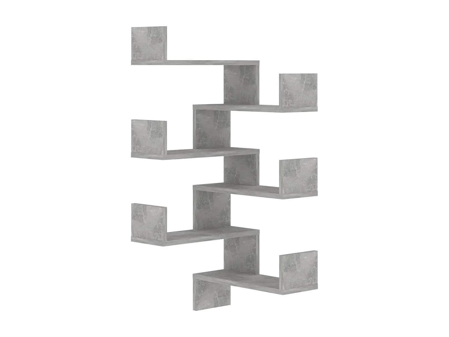 Étagère murale d'angle 2 pcs Gris béton 40x40x50