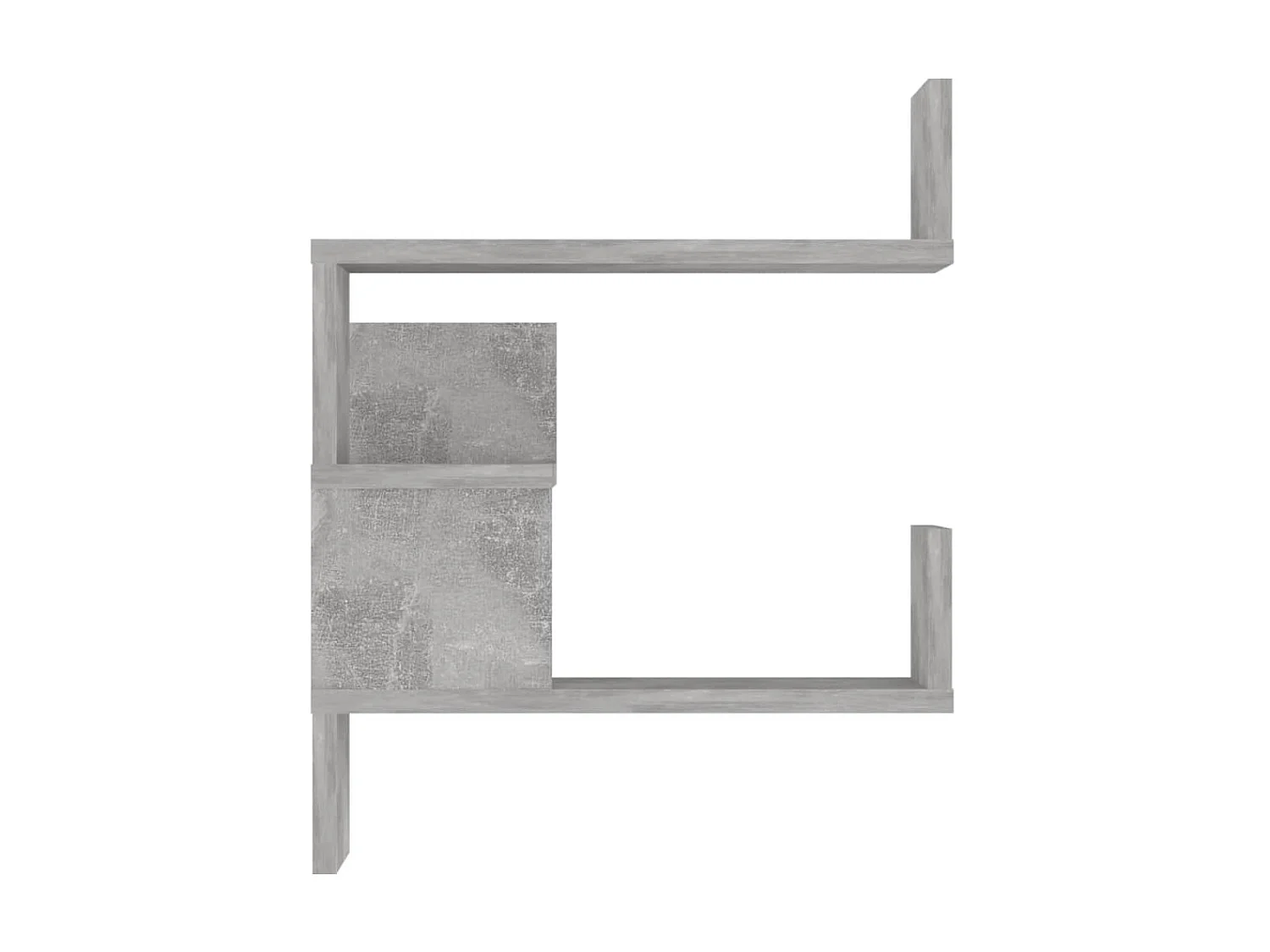 Étagère murale d'angle 2 pcs Gris béton 40x40x50