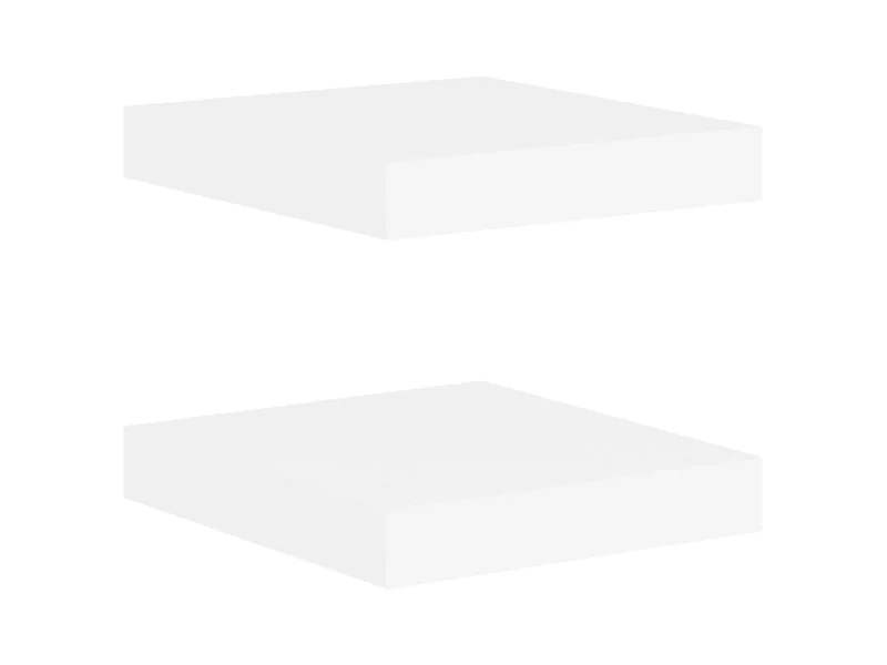 Étagères murales 2 pcs Chêne et blanc 23x23,5x3,8 MDF