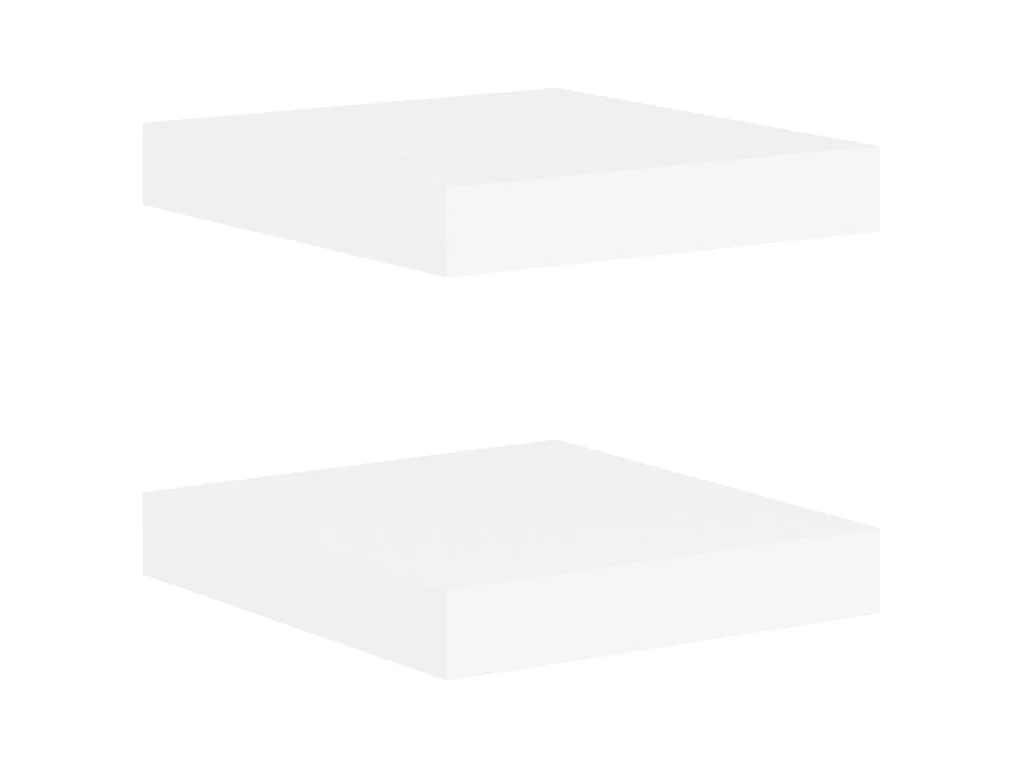 Étagères murales 2 pcs Chêne et blanc 23x23,5x3,8 MDF