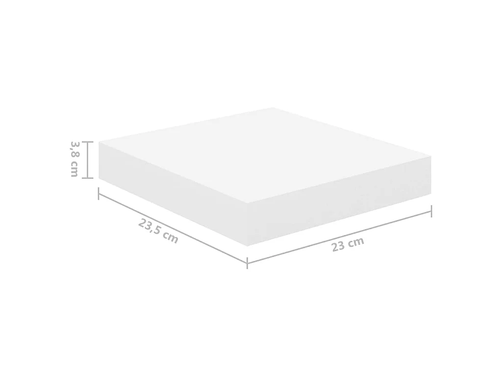 Étagères murales 2 pcs Chêne et blanc 23x23,5x3,8 MDF