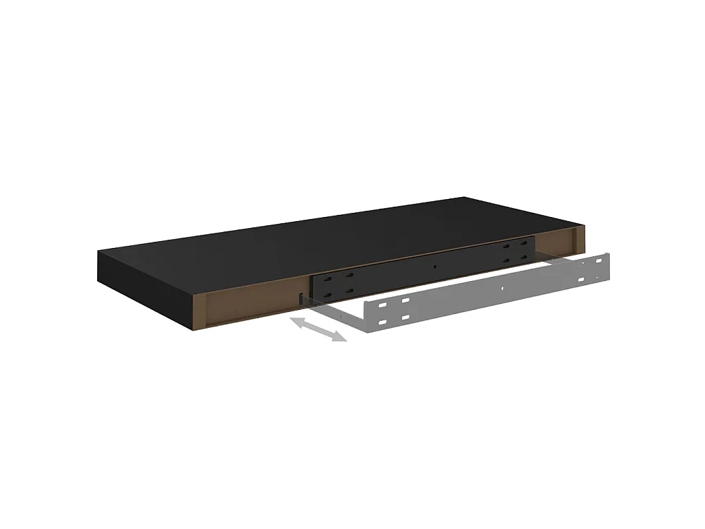 Étagères murales flottantes 4 pcs Noir 60x23,5x3,8 MDF
