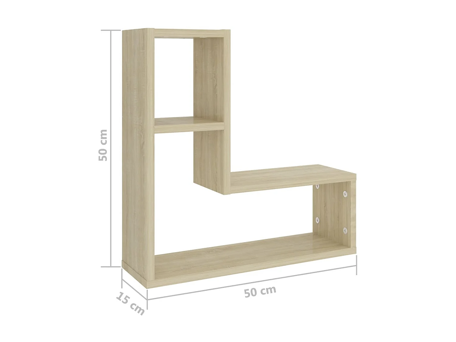 Étagères murales 2 pcs Chêne sonoma 50x15x50