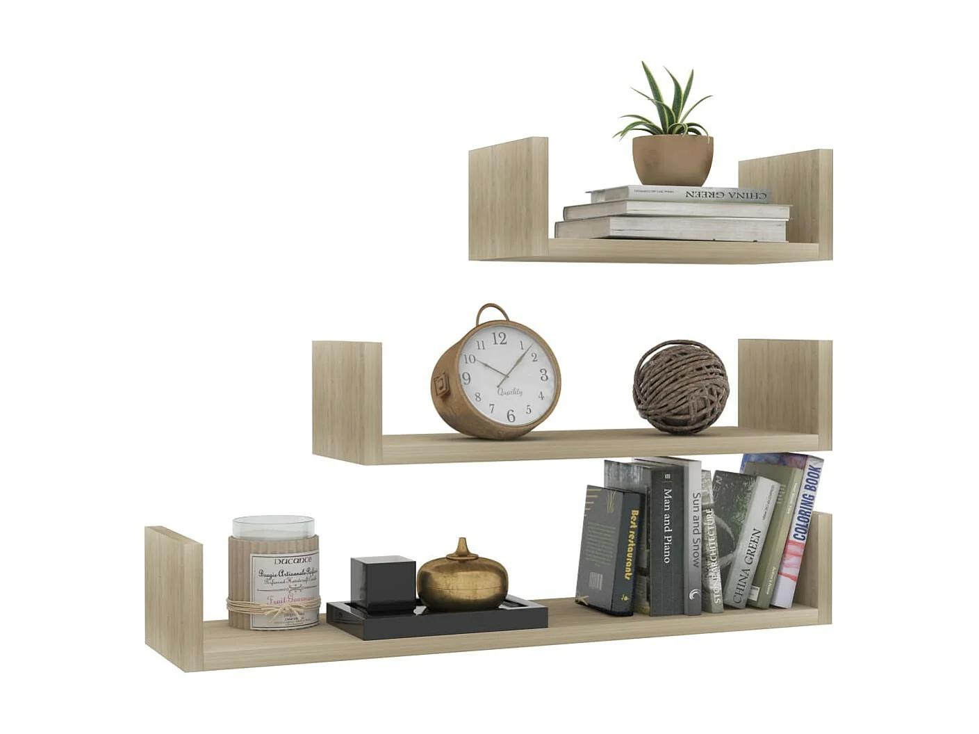 Étagères murales 3 pcs Chêne sonoma