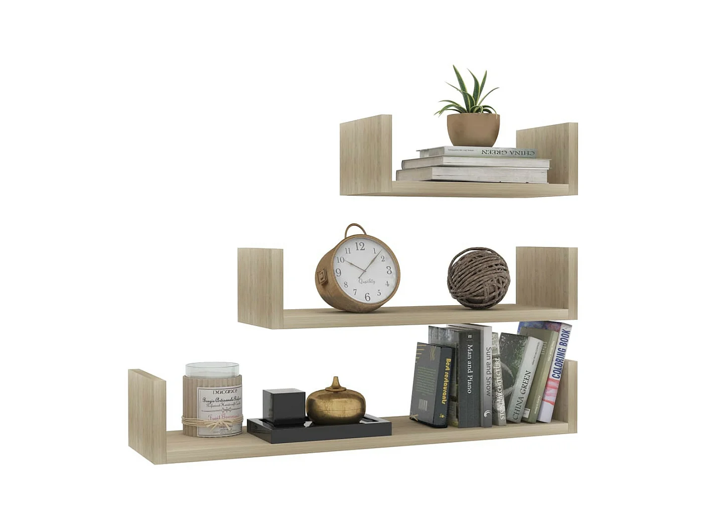 Étagères murales 3 pcs Chêne sonoma