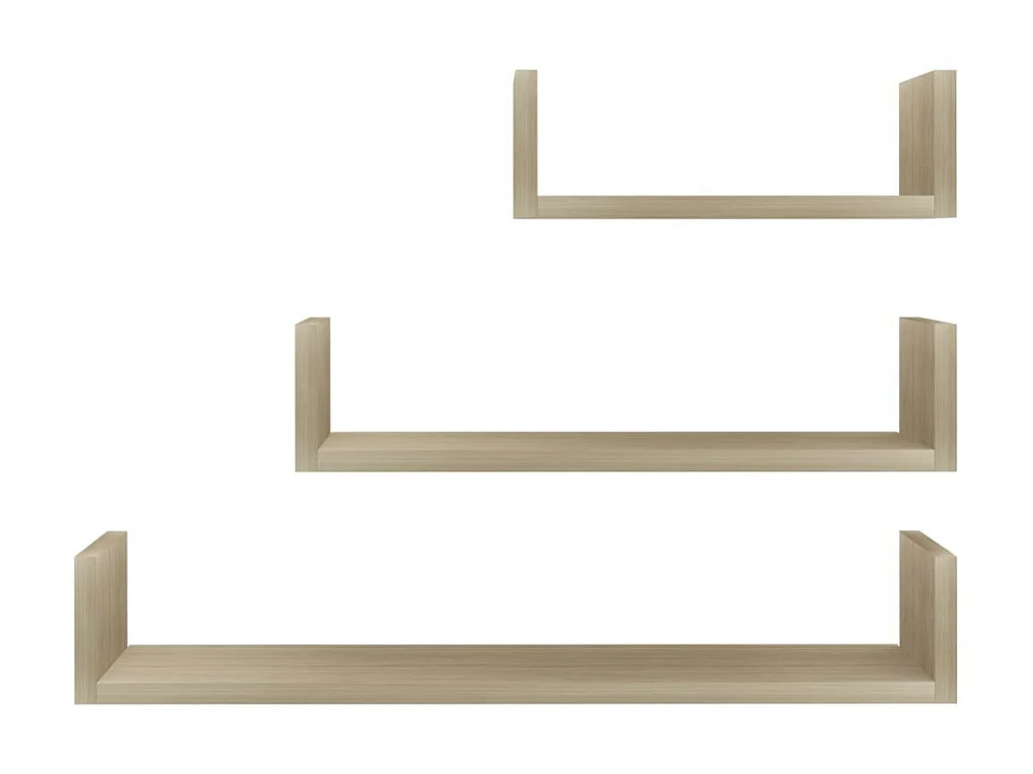 Étagères murales 3 pcs Chêne sonoma