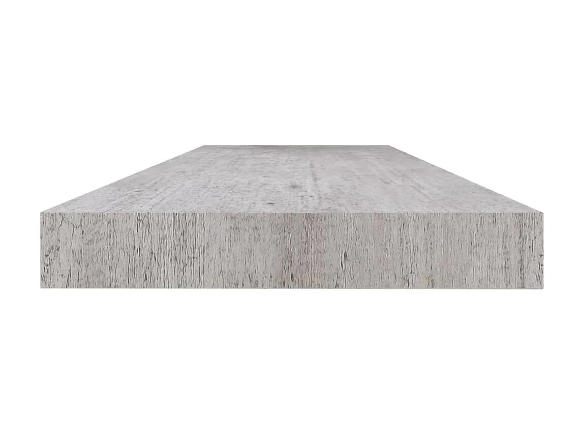 Étagères murales flottantes 2 pcs Gris béton 120x23,5x3,8 MDF
