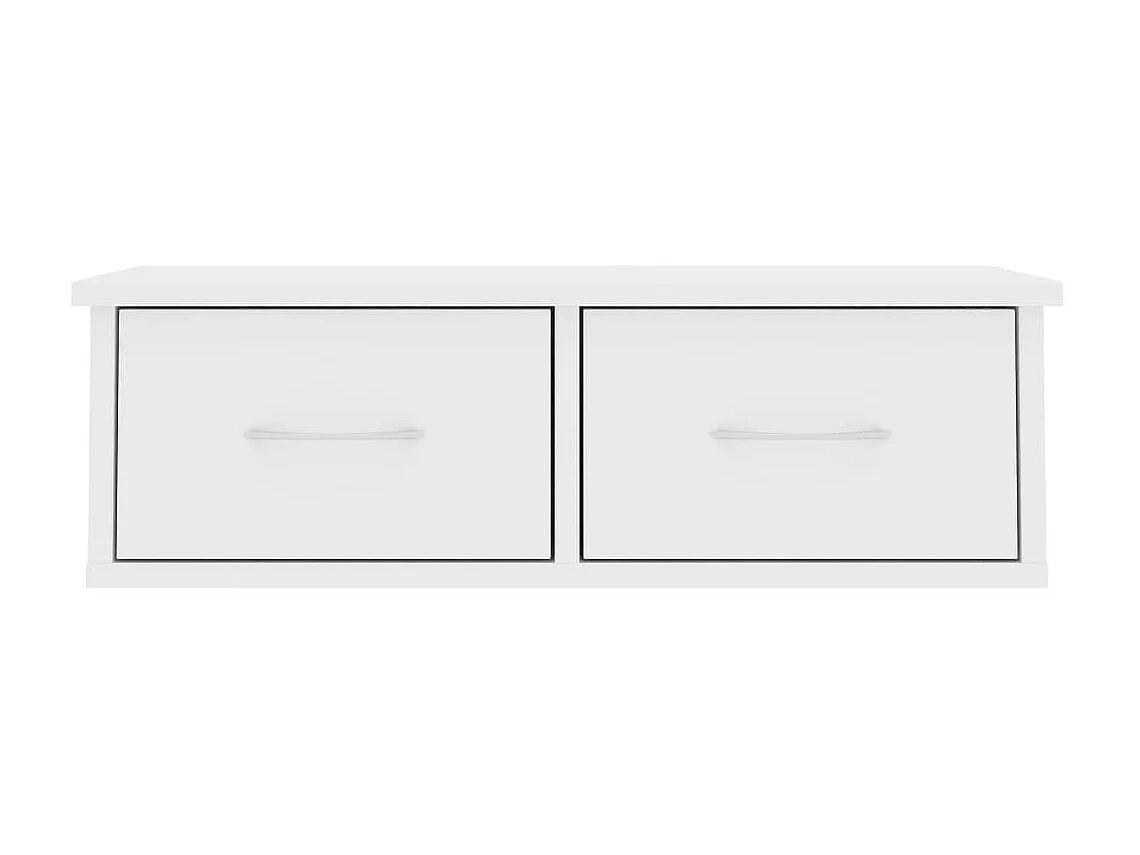 Étagère murale avec tiroirs Blanc 60x26x18,5
