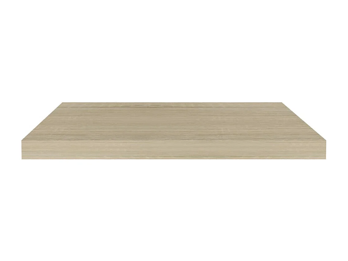 Étagères murales flottantes 2 pcs Chêne 60x23,5x3,8 MDF