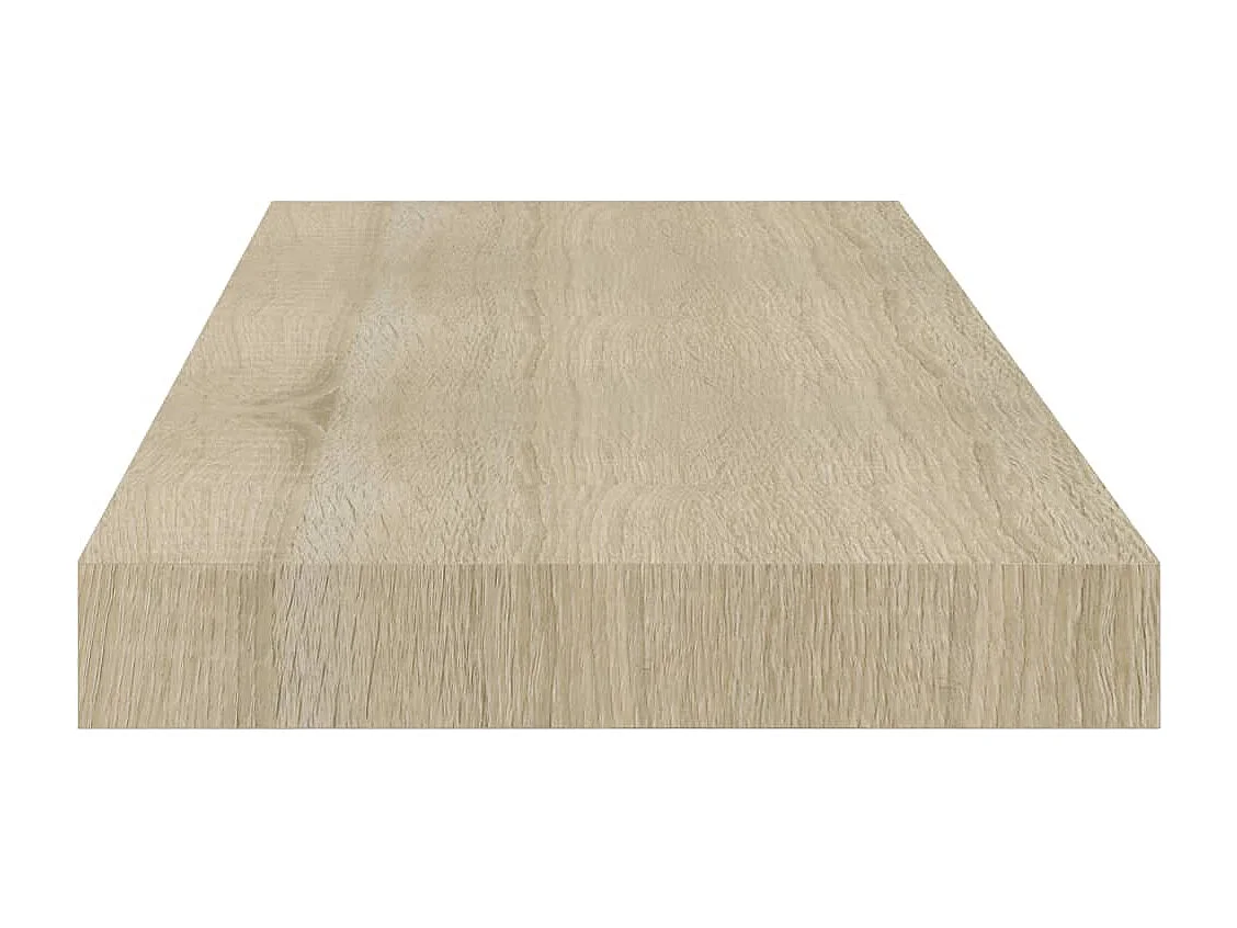 Étagères murales flottantes 2 pcs Chêne 60x23,5x3,8 MDF