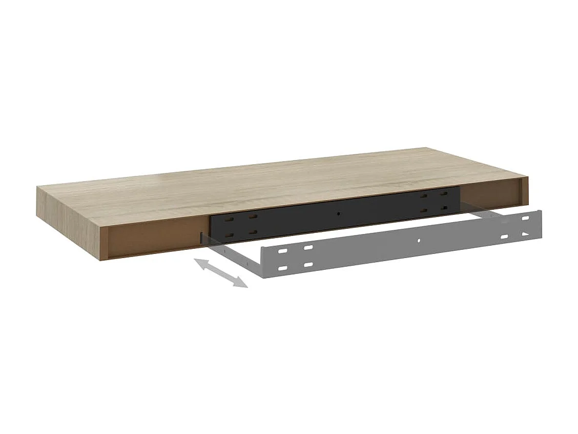 Étagères murales flottantes 2 pcs Chêne 60x23,5x3,8 MDF
