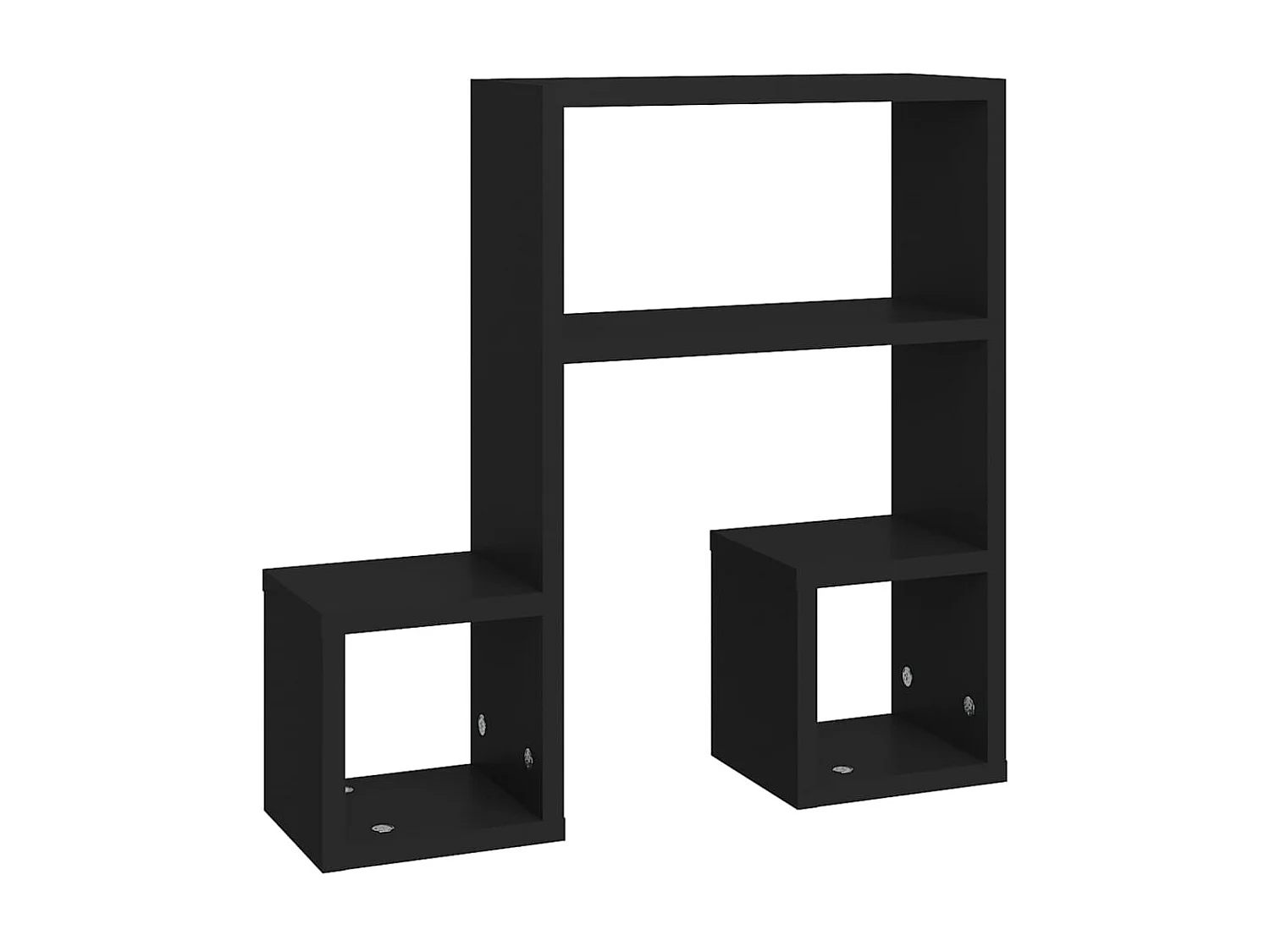 Étagères murales 2 pcs Noir 50x15x50 2