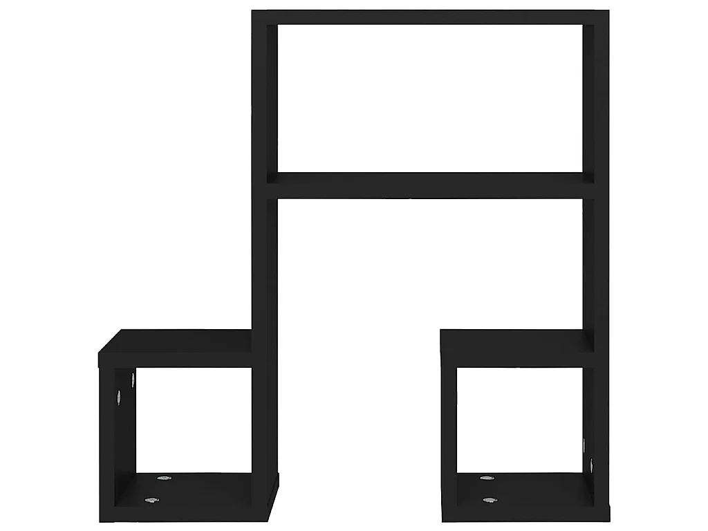 Étagères murales 2 pcs Noir 50x15x50 2