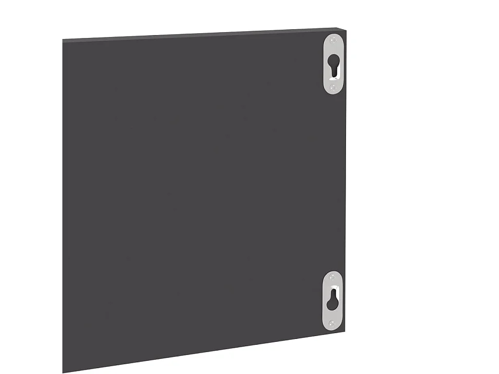 Étagères murales 2 pcs Gris brillant 80x11,5x18