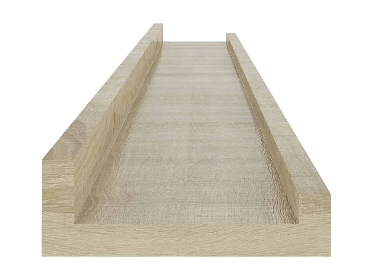 Étagères murales 2 pcs Chêne Sonoma 80x9x3