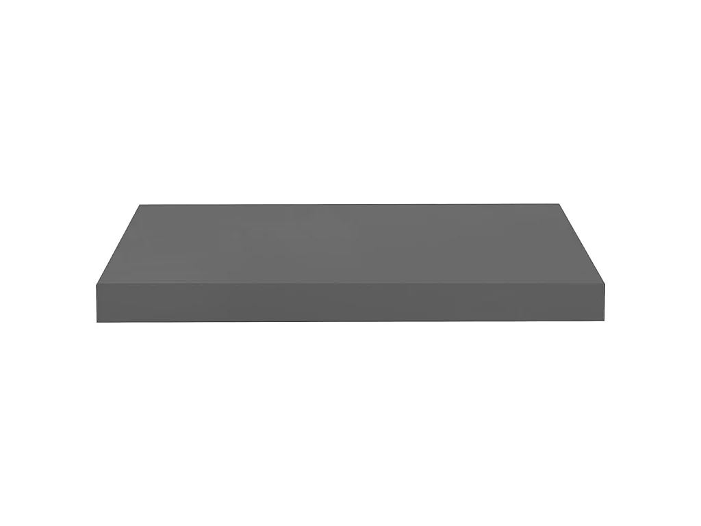 Étagère murale flottante Gris brillant 50x23x3,8 MDF