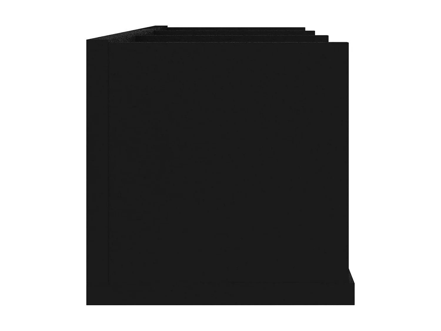 Étagère murale à CD Noir 75x18x18