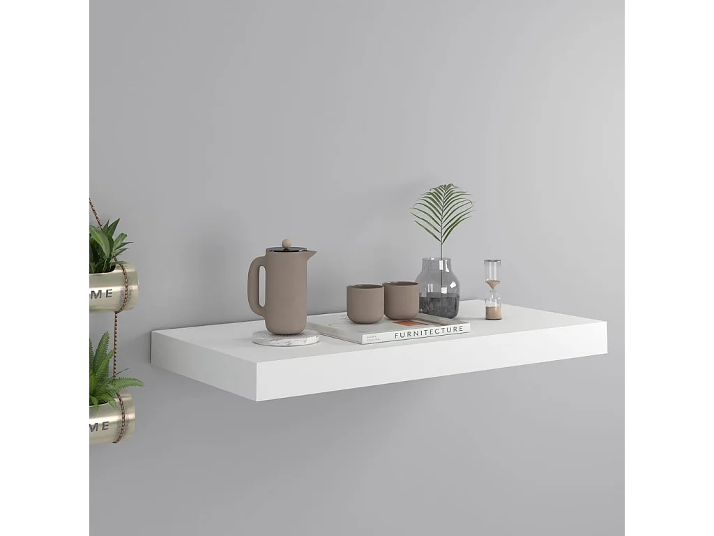 Étagère murale flottante Blanc 50x23x3,8 MDF