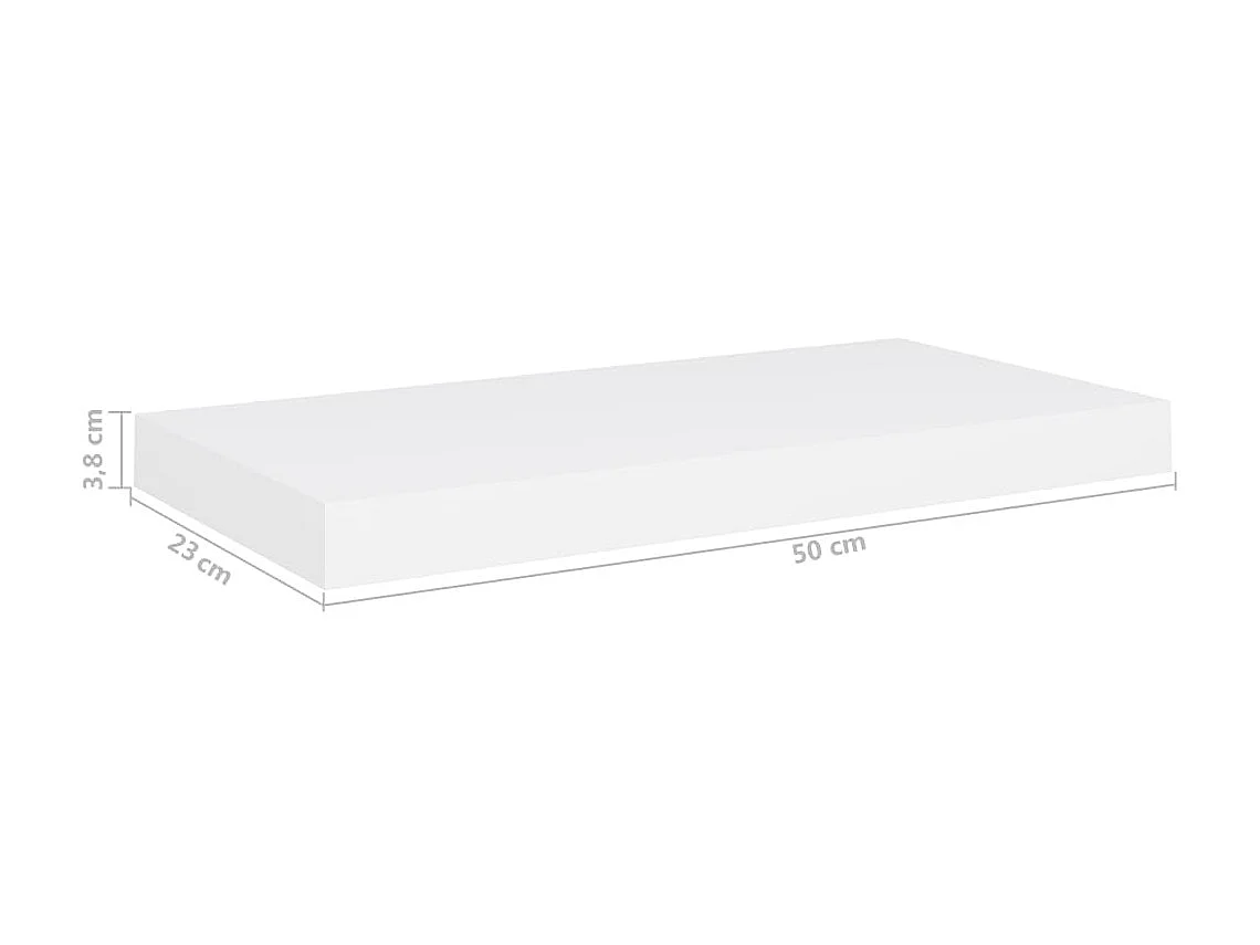 Étagère murale flottante Blanc 50x23x3,8 MDF
