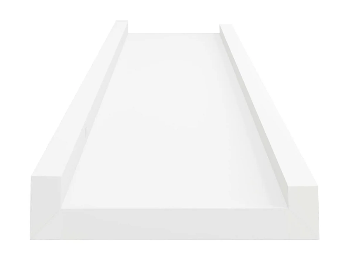 Étagères à rebord pour cadre photo 2 pcs Blanc 40x9x3 MDF