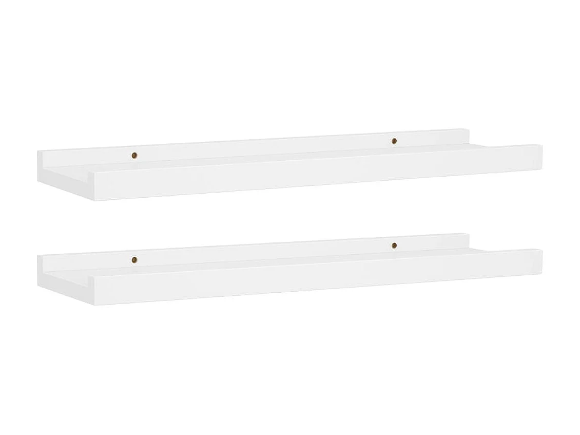 Étagères à rebord pour cadre photo 2 pcs Blanc 40x9x3 MDF