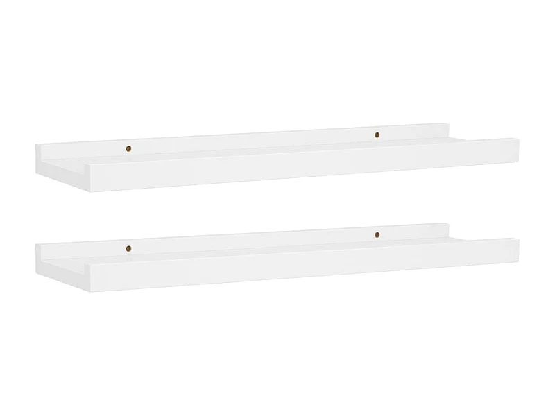 Étagères à rebord pour cadre photo 2 pcs Blanc 40x9x3 MDF