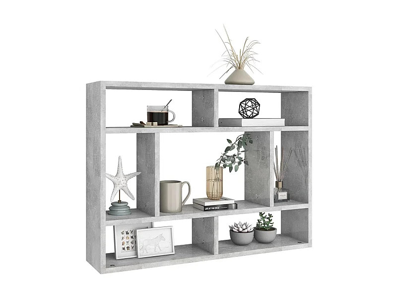 Étagère murale Gris béton 75x16x55