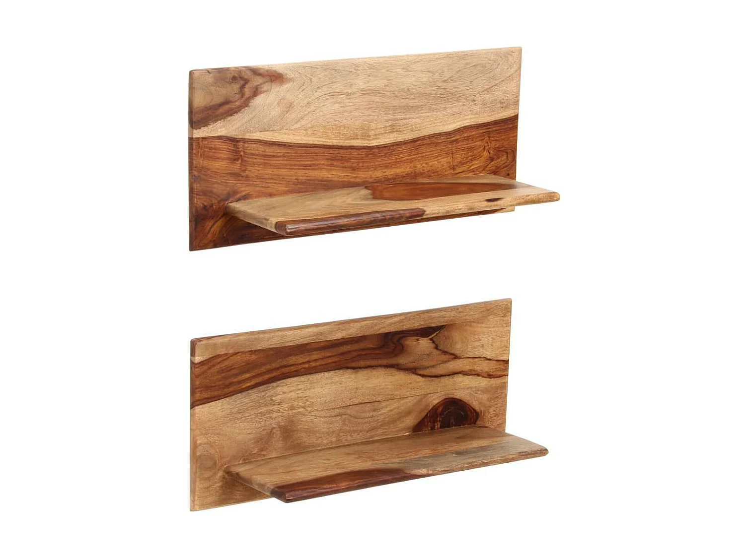 Étagères murales 2 pcs 58 x 26x20 Bois de Sesham massif