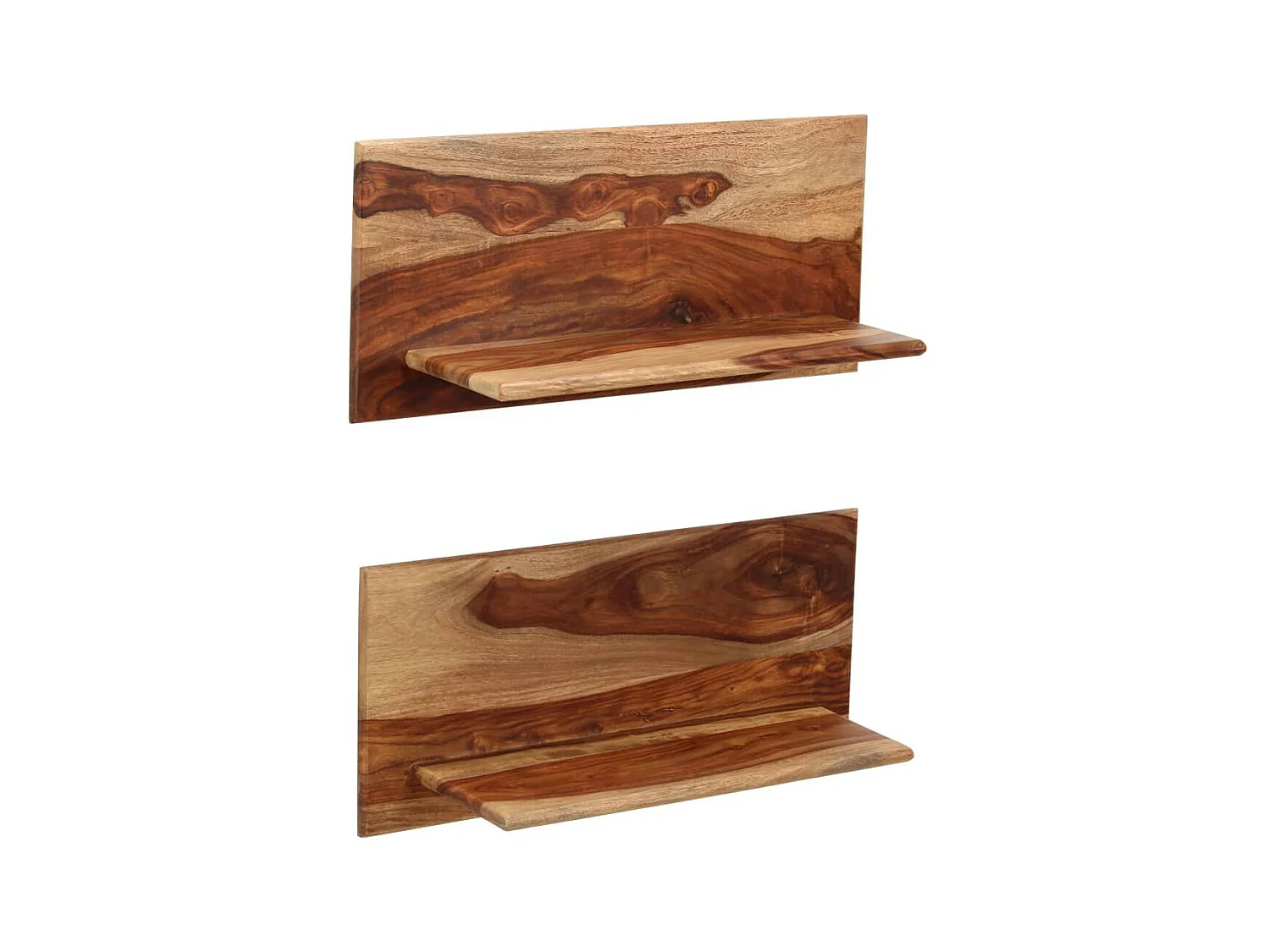 Étagères murales 2 pcs 58 x 26x20 Bois de Sesham massif