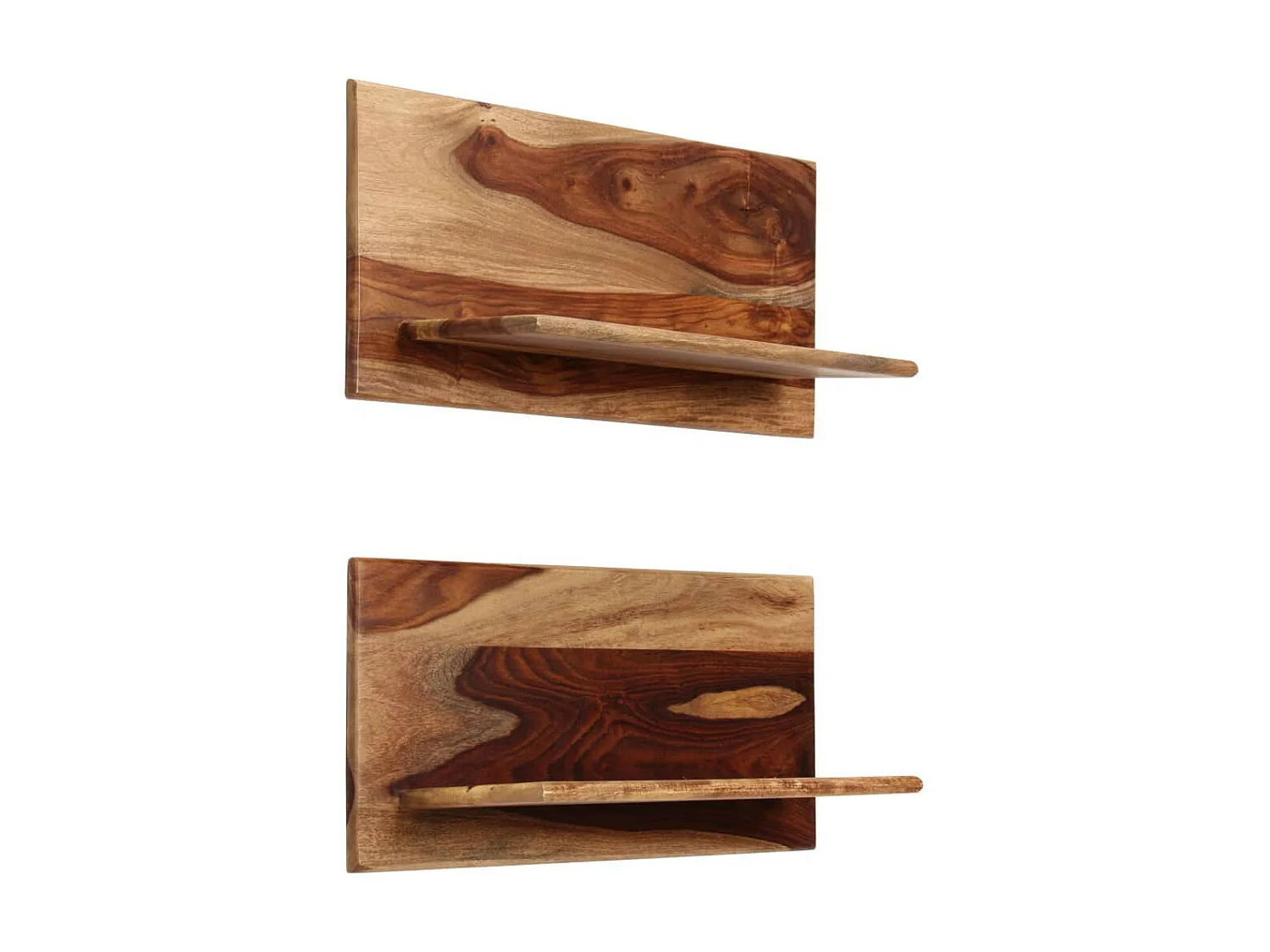 Étagères murales 2 pcs 58 x 26x20 Bois de Sesham massif