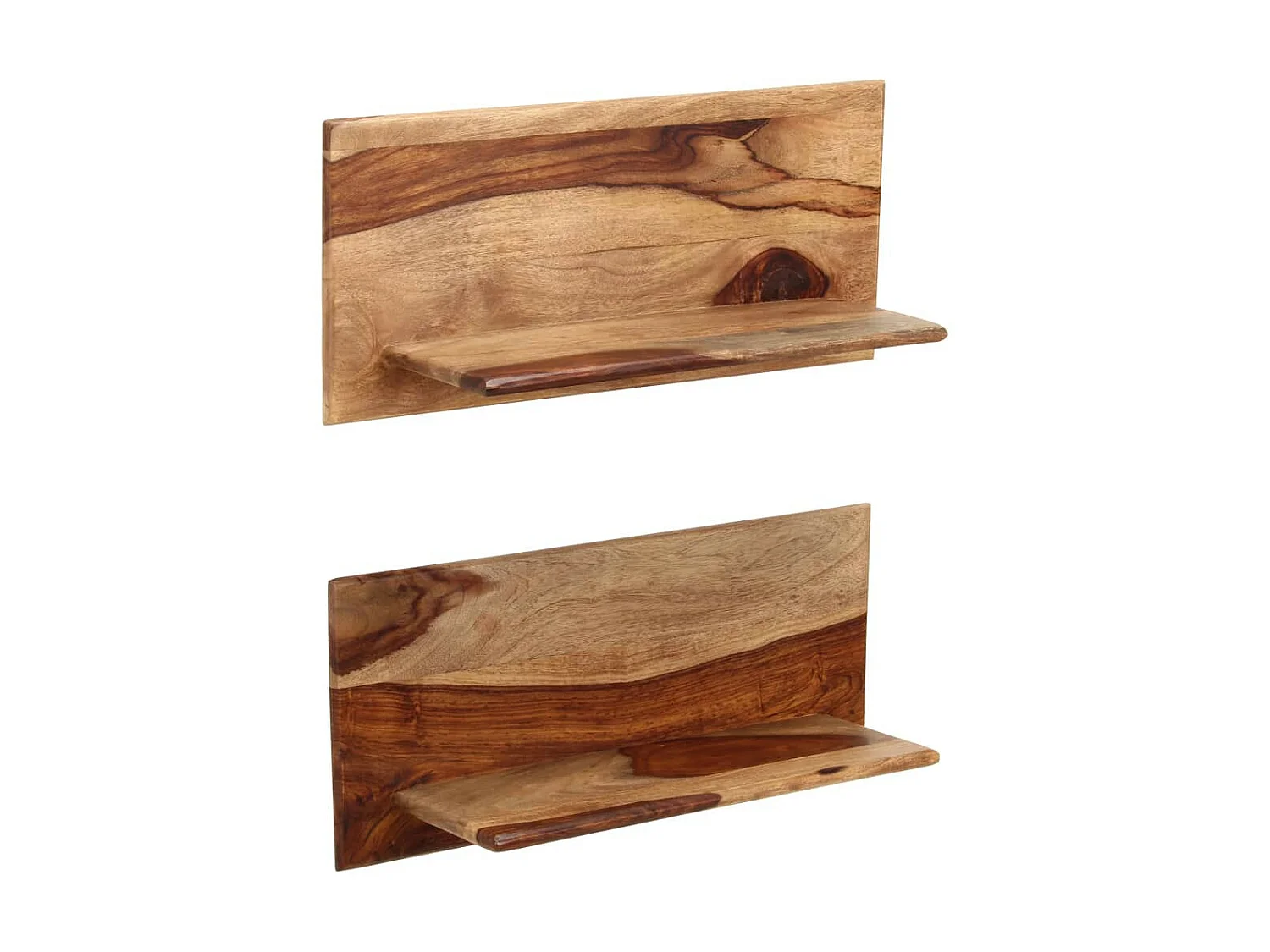 Étagères murales 2 pcs 58 x 26x20 Bois de Sesham massif