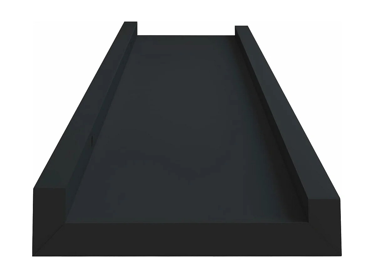 Étagères à rebord pour cadre photo 2 pcs Noir 40x9x3 MDF