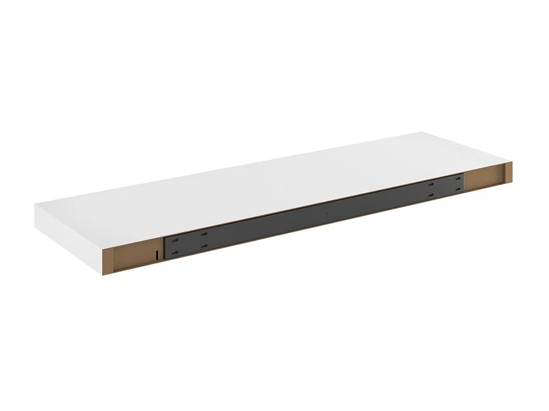Étagère murale flottante Chêne et blanc 80x23,5x3,8 MDF