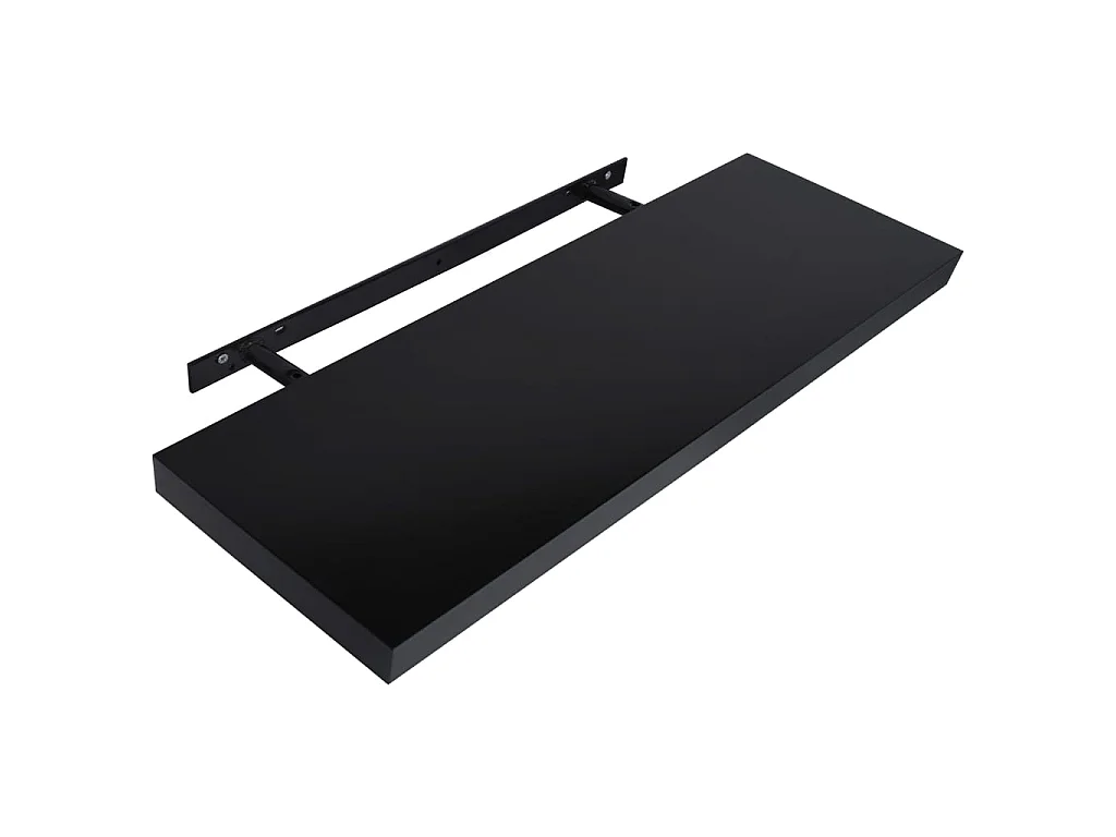 Étagères murales flottantes 2 pcs Noir 120x20x3,8
