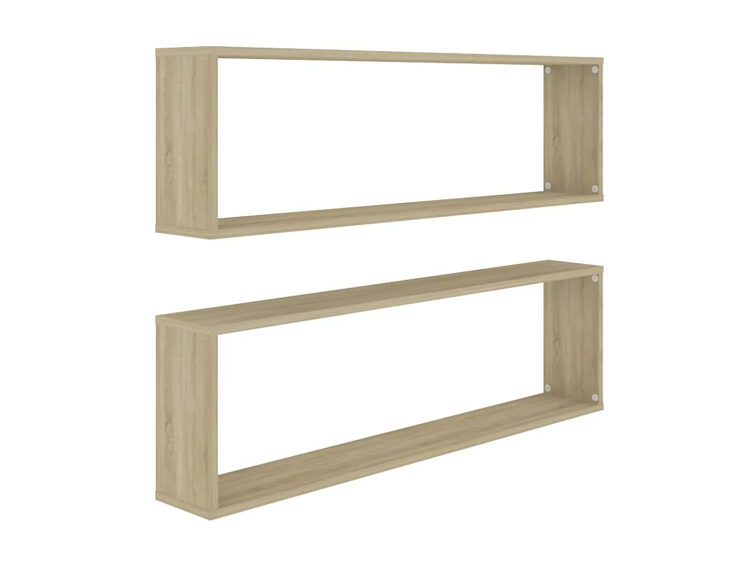 Étagères cube murales 2 pcs Chêne Sonoma 100x15x30
