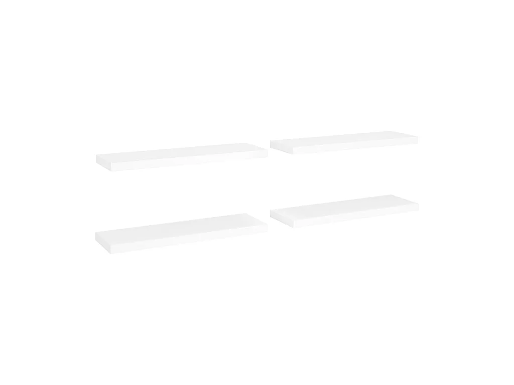 Étagères murales flottantes 4 pcs Blanc 80x23,5x3,8 MDF