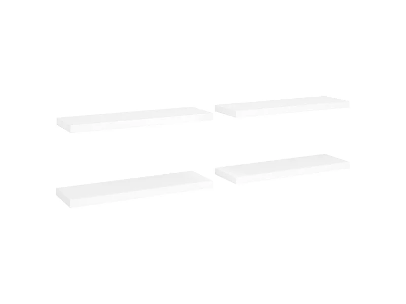Étagères murales flottantes 4 pcs Blanc 80x23,5x3,8 MDF