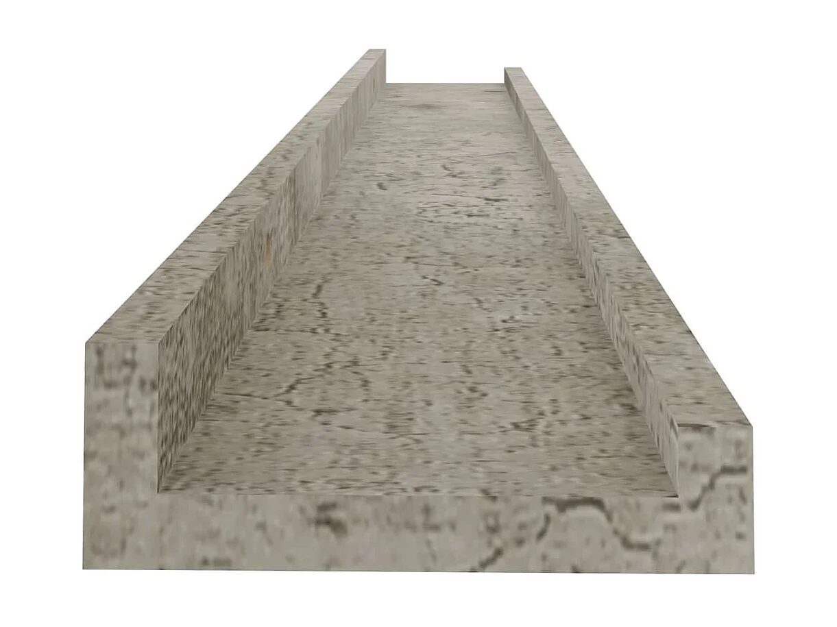 Étagères murales 2 pcs Gris béton 80x9x3